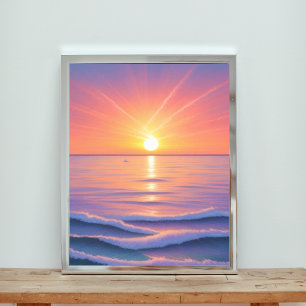Sunset Serenade Over the Ocean Photo Print