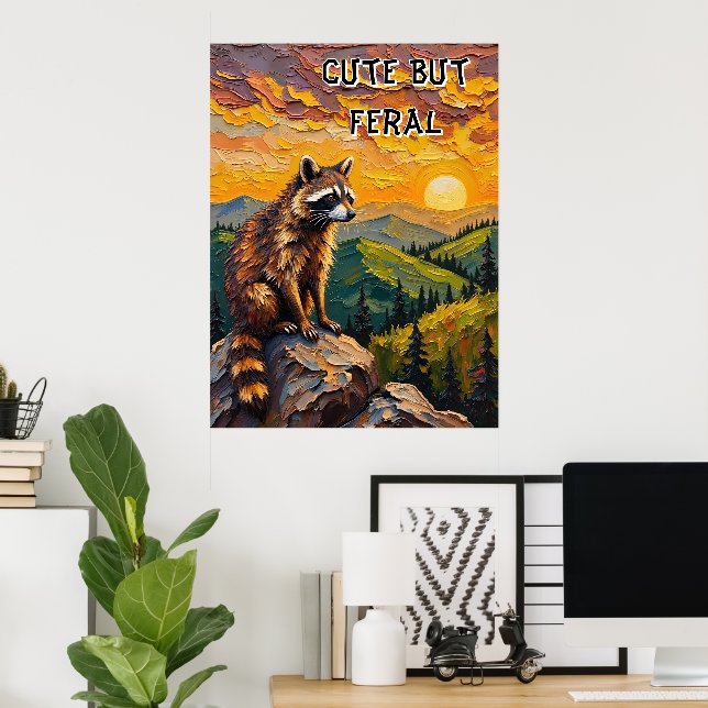Sunset Serenade: Racoon's Valley Watch Poster (Home Office)