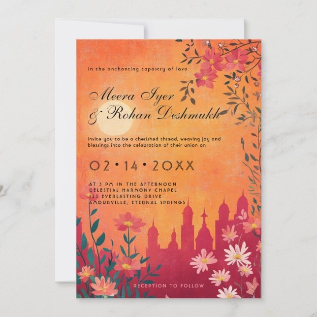 Sunset Serenade Wedding Invitation (Front)
