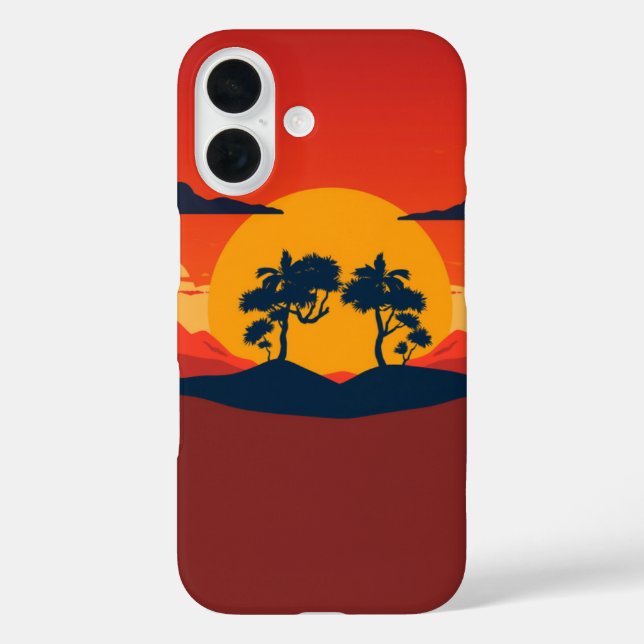Sunset Serenity: A Peaceful Desert Scene Case-Mate iPhone Case (Back)