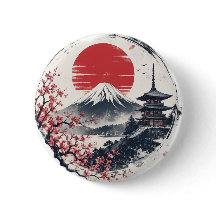 Sunset Serenity at Mount Fuji – Japanese Ink Art