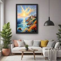 Sunset Serenity by the Mediterranean Impressionism