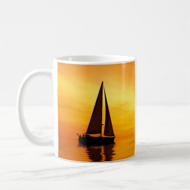 Sunset Serenity Coffee Mug (Left)