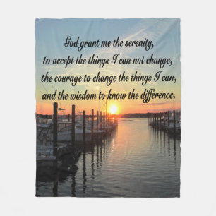SUNSET SERENITY PRAYER FLEECE BLANKET