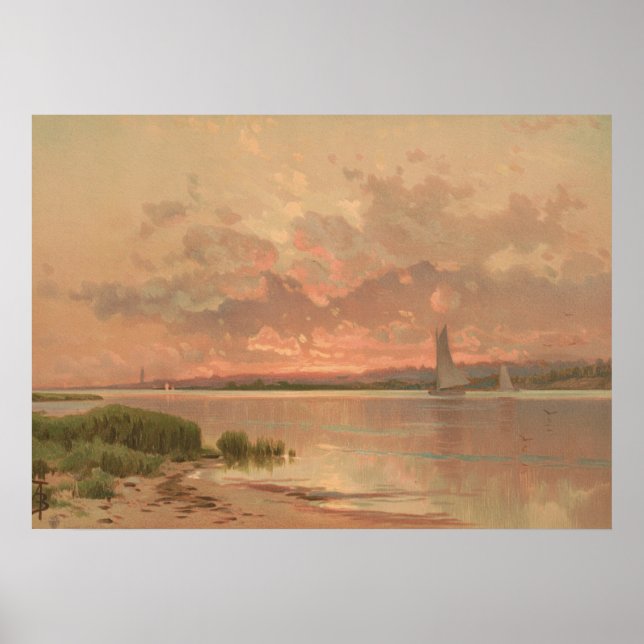 Sunset Shinnecock Bay Poster (Front)