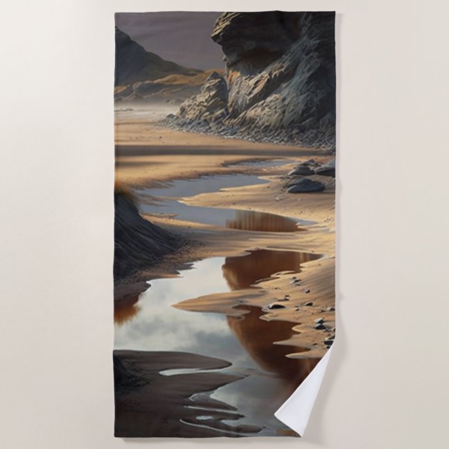Sunset Shore Beach Towel (Front)