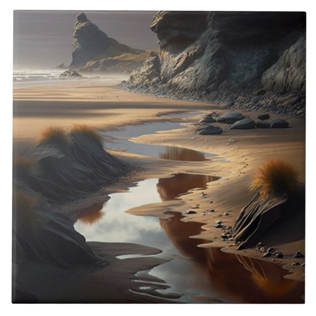 Sunset Shore Ceramic Tile (Front)