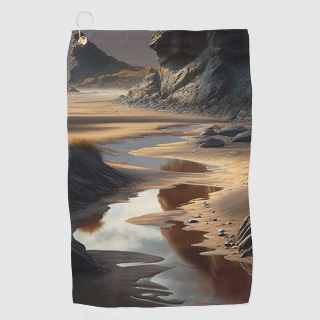 Sunset Shore Golf Towel (Front)