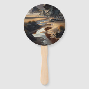 Sunset Shore Hand Fan