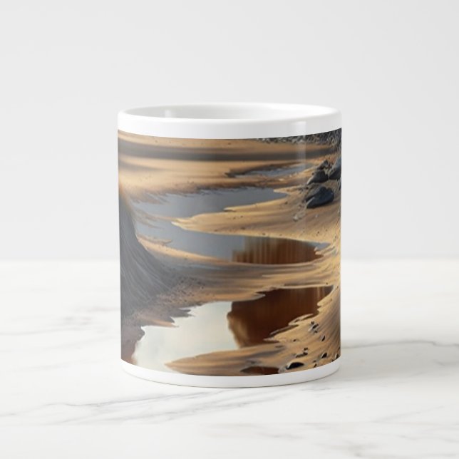Sunset Shore Large Coffee Mug (Front)