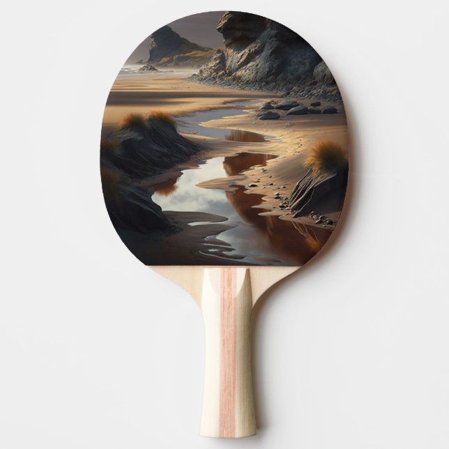 Sunset Shore Ping Pong Paddle (Front)