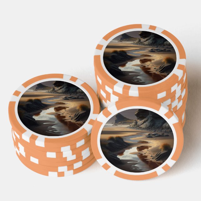 Sunset Shore Poker Chips (Stack)