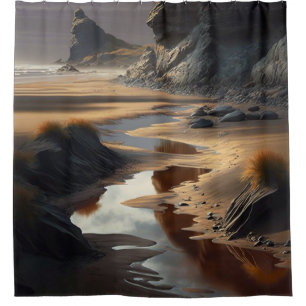 Sunset Shore Shower Curtain