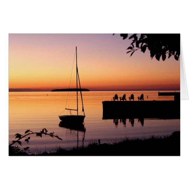 Sunset Silhouette Card (Front Horizontal)