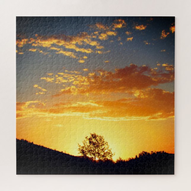 sunset silhouette jigsaw puzzle (Horizontal)