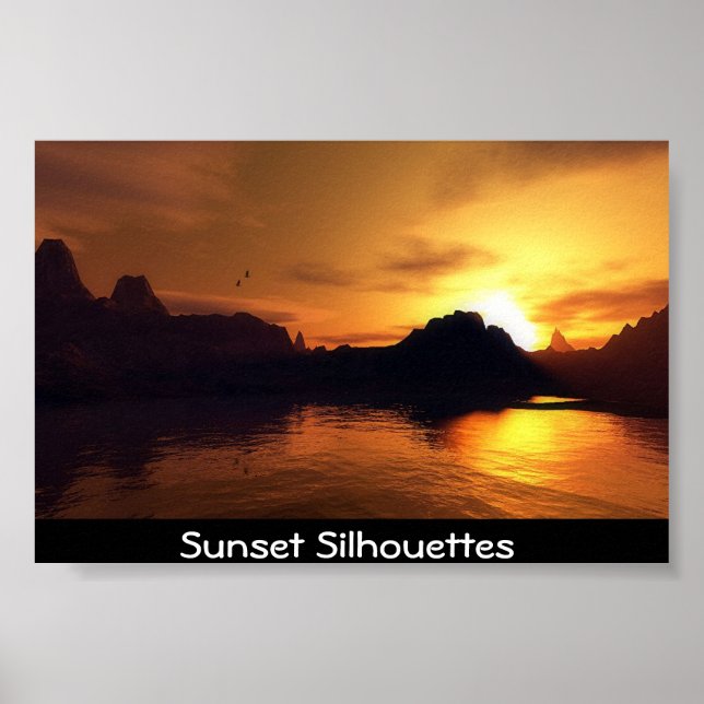 Sunset Silhouettes Poster (Front)