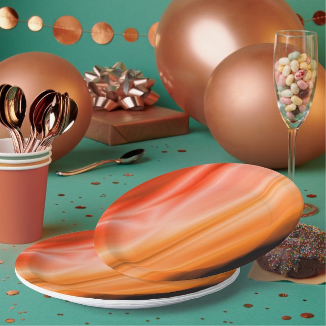 Sunset Silk Paper Plate (Multi)