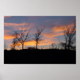 Sunset Sillouette Poster