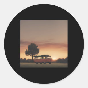 Sunset Simplicity Day. 2 Classic Round Sticker