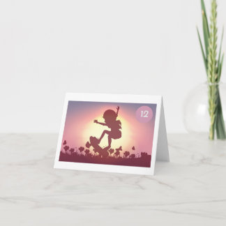 Sunset Skater Girl Birthday Card - 12