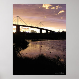 Sunset Skies at Westgate Bridge, Melbourne Poster
