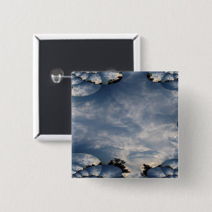 Sunset Skies Fractal 15 Cm Square Badge
