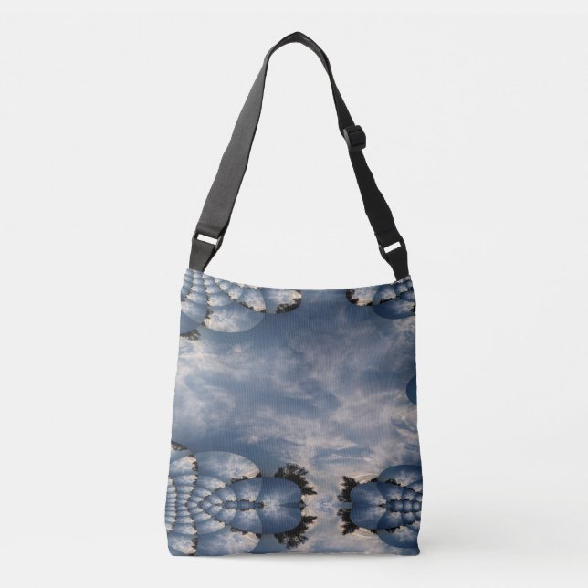 Sunset Skies Fractal Crossbody Bag (Front)