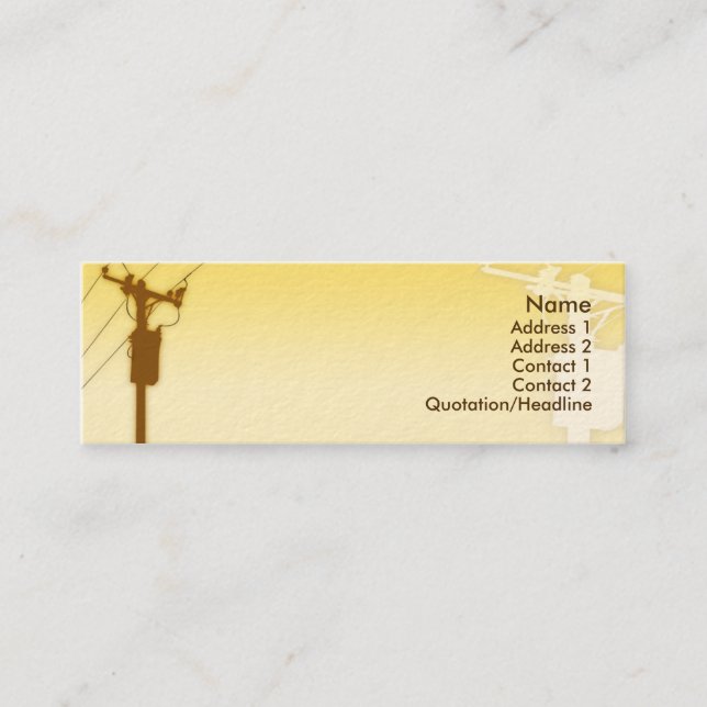Sunset - Skinny Mini Business Card (Front)