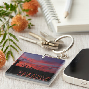 Sunset Sky Inspirational Key Ring