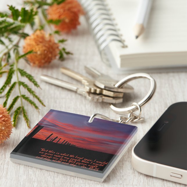 Sunset Sky Inspirational Key Ring (Front Right)