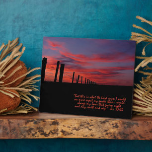 Sunset Sky Inspirational Plaque