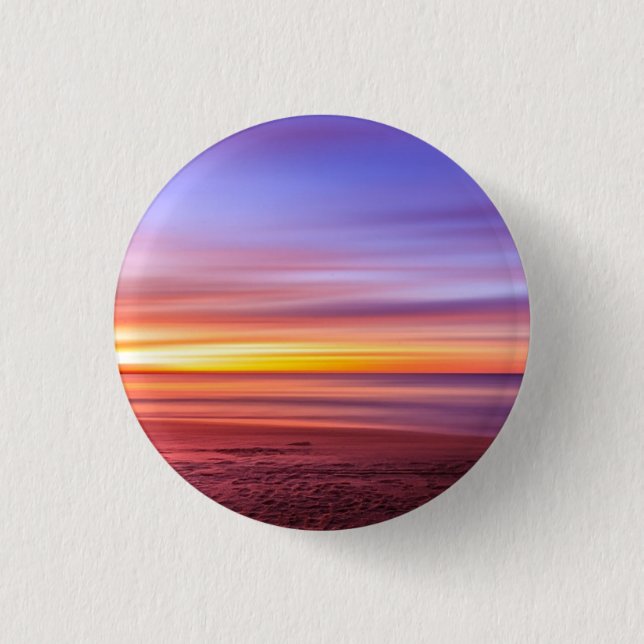 Sunset Sky over Beach and Sea 3 Cm Round Badge (Front)
