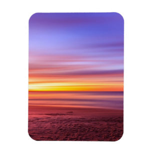 Sunset Sky over Beach and Sea Magnet