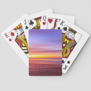 Sunset Sky over Beach and Sea Playing Cards