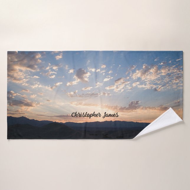 Sunset Sky Personalised Bath Towel (Bath Towel)