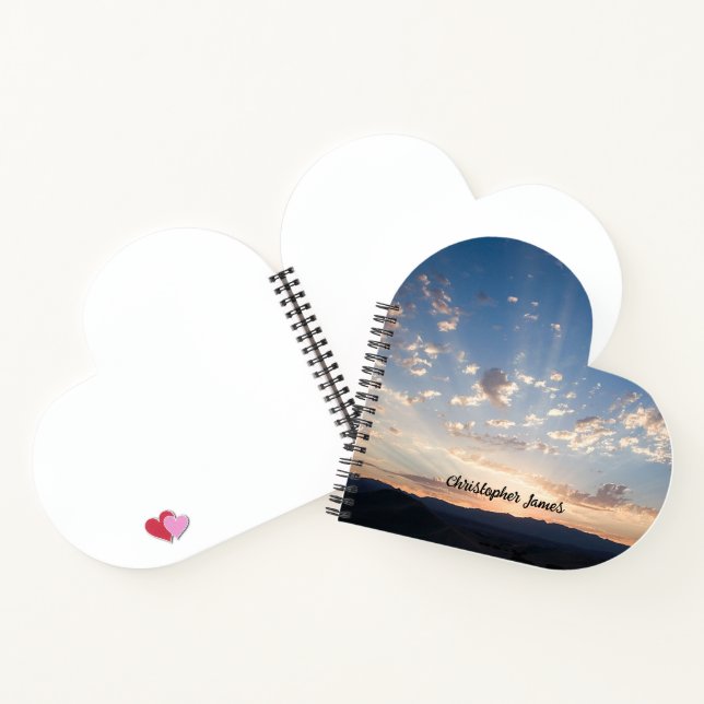 Sunset Sky Personalised Notebook (Inside)