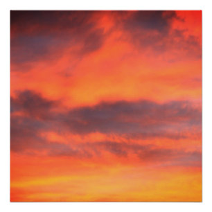 Sunset Sky Photo Landscape Christmas Gift Favor Poster