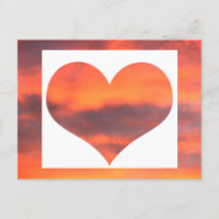 Sunset Sky Photo Picture Landscape Orange Heart