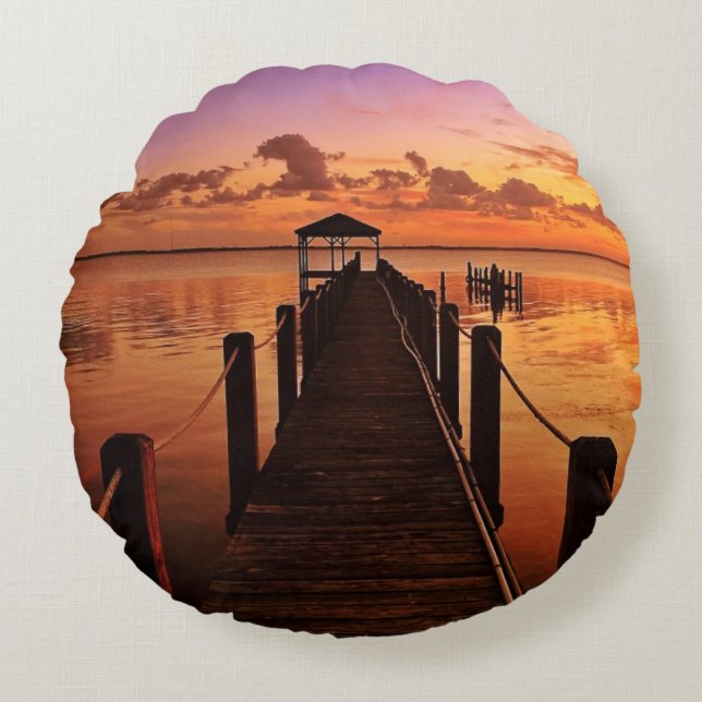 Sunset Sky Round Cushion (Front)