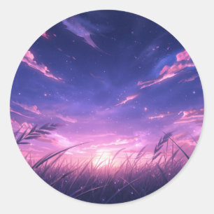 Sunset Sky Round Sticker