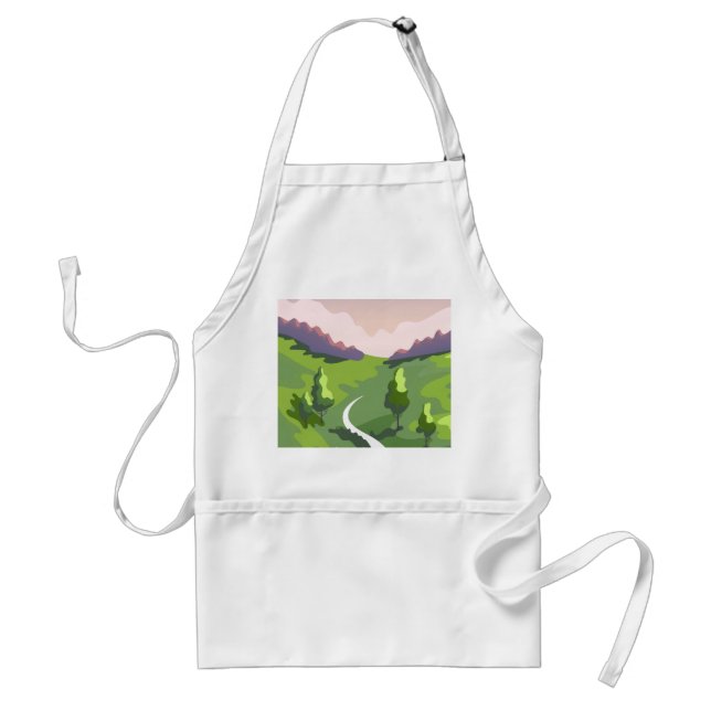 Sunset sky with running clouds standard apron (Front)