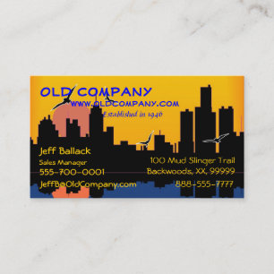 Sunset Skyline Business Card