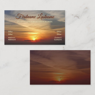 Sunset Skyscapes Memories Business Card