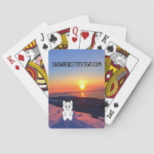 Sunset Snow Beast Reviews Playing Cards