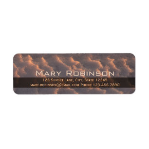 Sunset snow pattern CC0872 Return address Return Address Label