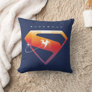 Sunset Soar Superman Shield Cushion