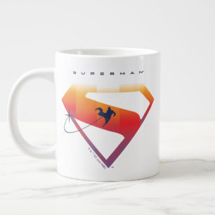 Sunset Soar Superman Shield Large Coffee Mug