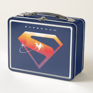 Sunset Soar Superman Shield Metal Lunch Box