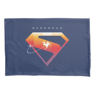 Sunset Soar Superman Shield Pillowcase