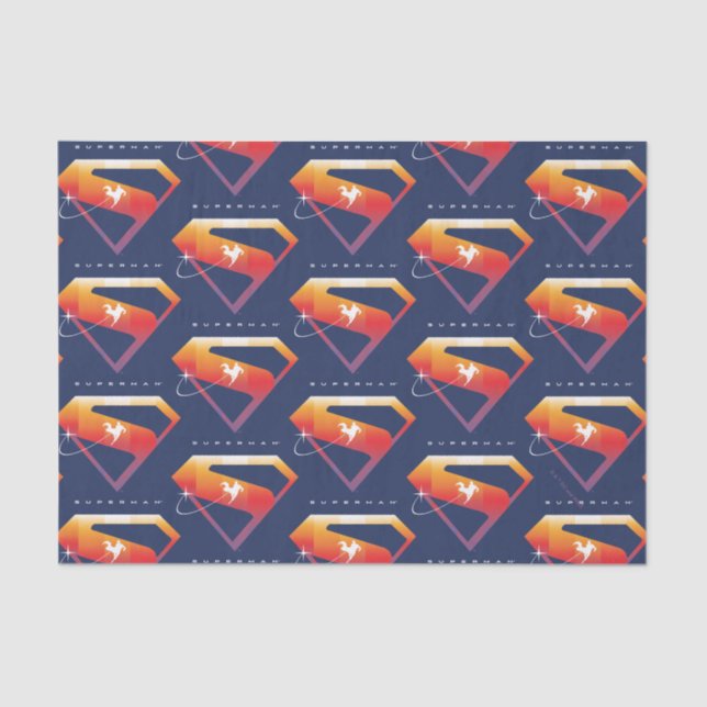 Sunset Soar Superman Shield Tissue Paper (Front)